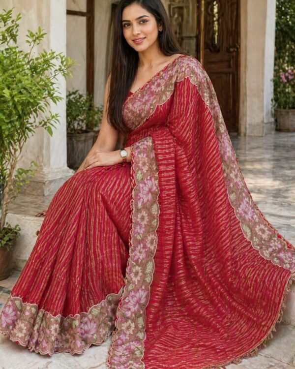 Heavy Border Tissue Saree