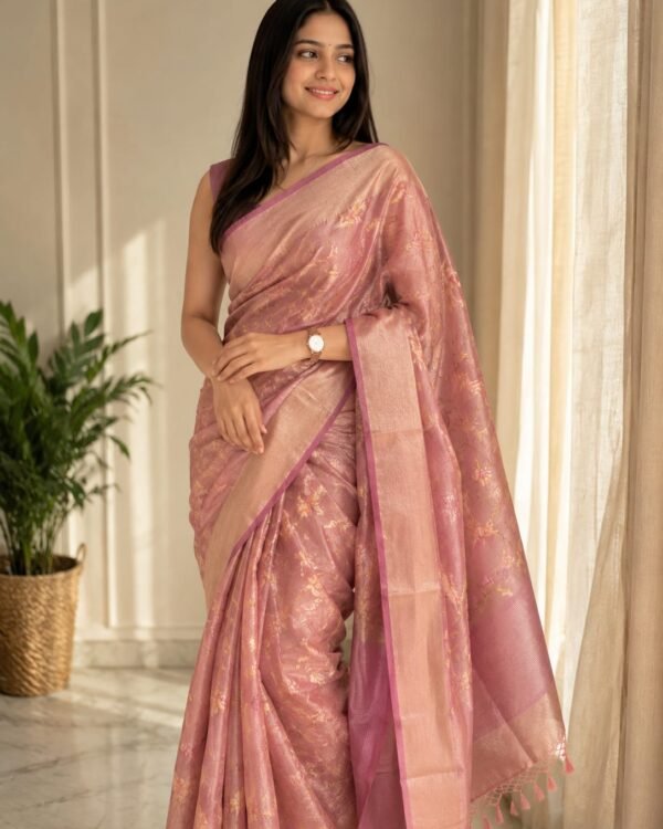 Embroided Tissue Saree