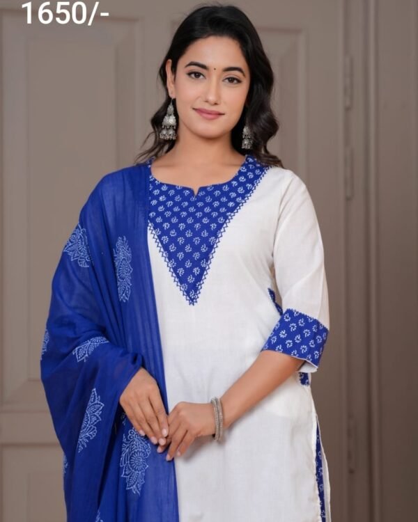 Ink Blue Cotton suit