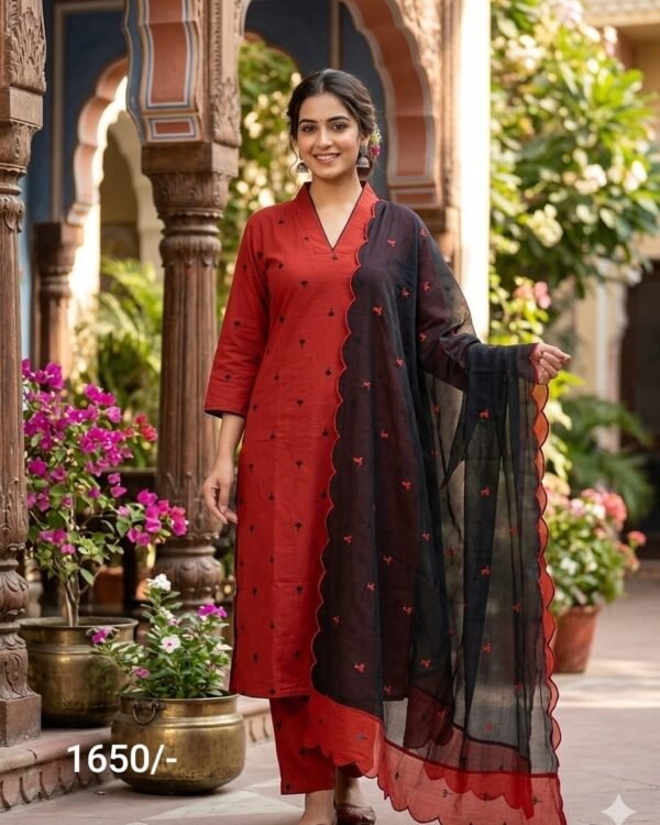 Heart Embroided Suit