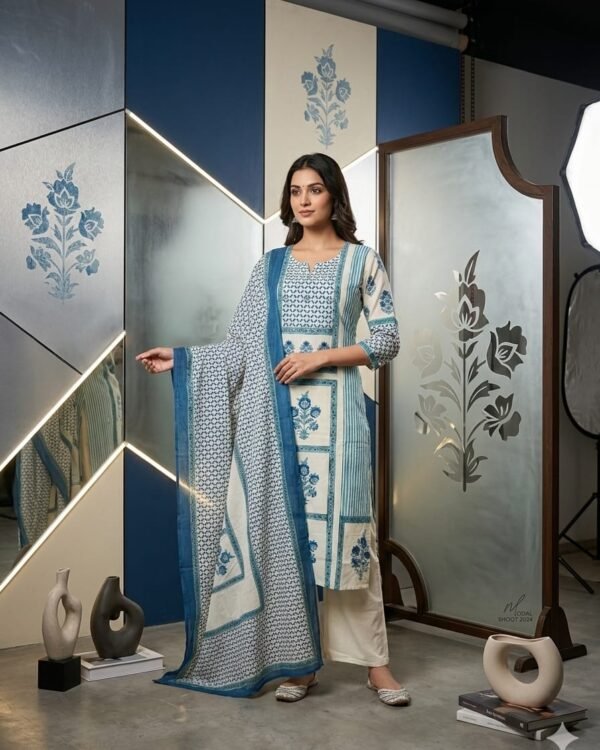 Mirror work Cotton Suit