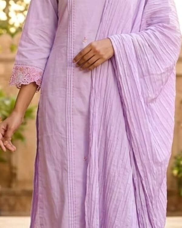 Applique Cotton Suit