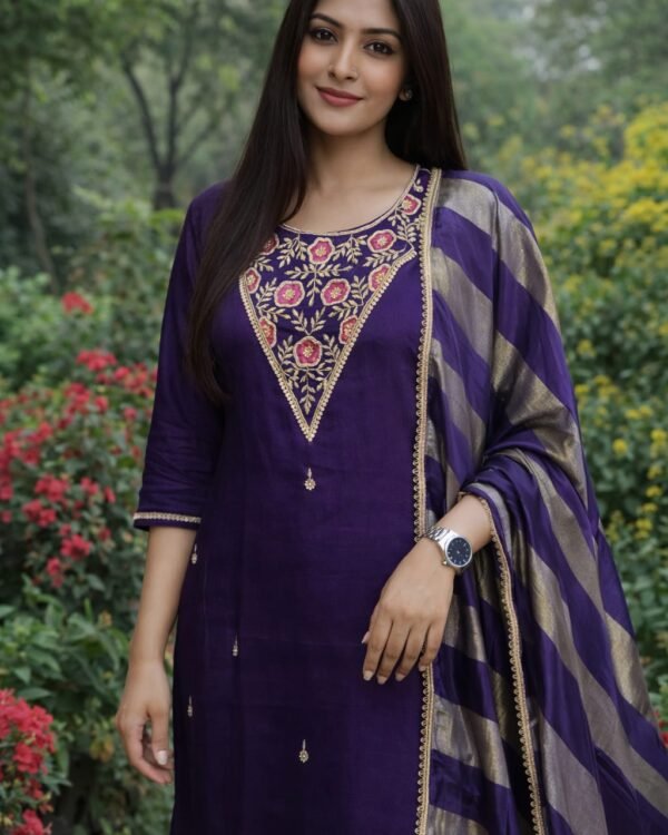 Handwork Suit with Tissue Duppata