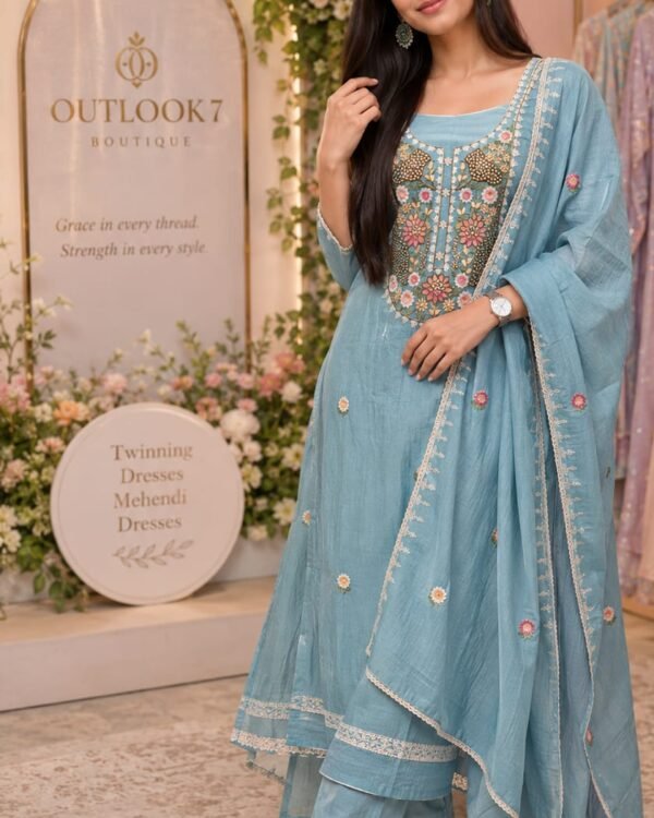 Embroided Unstitched suit