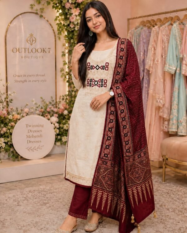 Mirrorwork Unstitched Suit