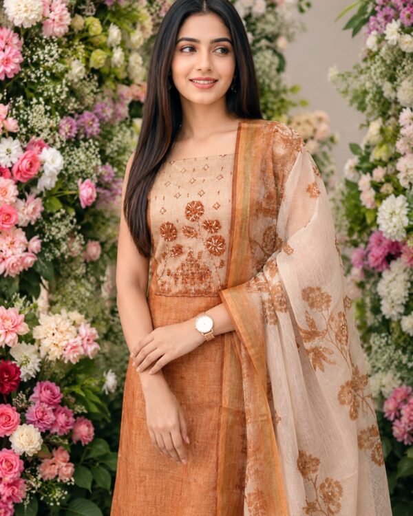 Jute Tissue Unstitched Suit