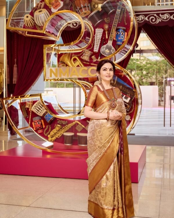Block Weaved Tissue Saree