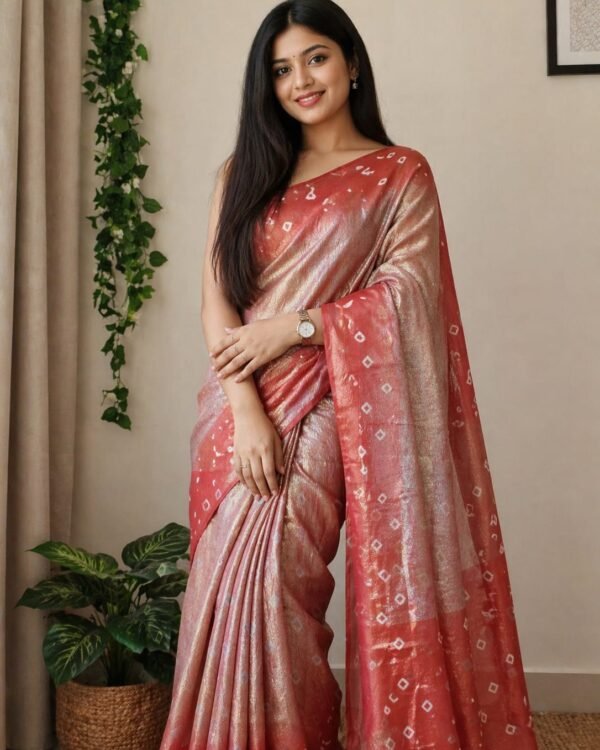 Bandhej Tissue Saree