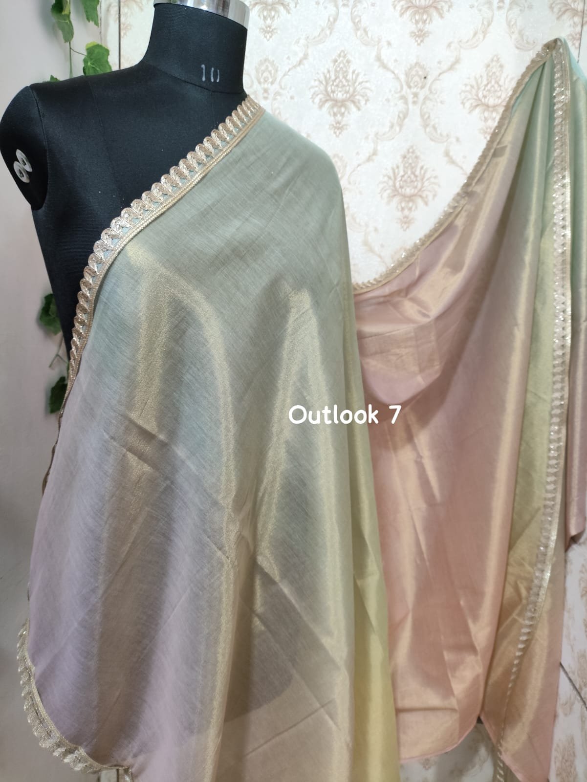 4D deying Tissue Dupatta